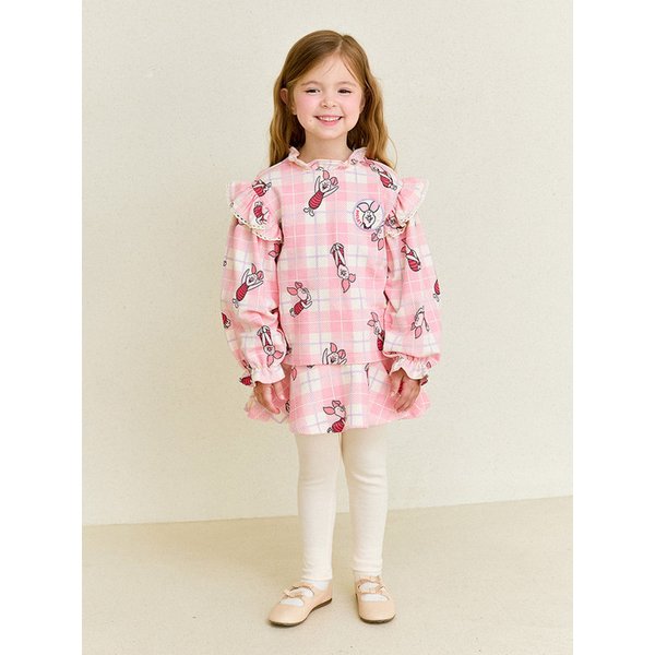 [디즈니]피글렛 체크프릴상하복