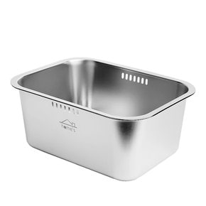 스텐 304 사각 설거지통 10L / 물빠짐 싱크대 대야 바스켓
