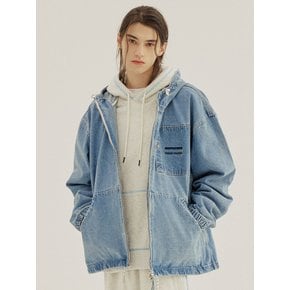 OCEAN DENIM HOODED JACKET [SKY BLUE]