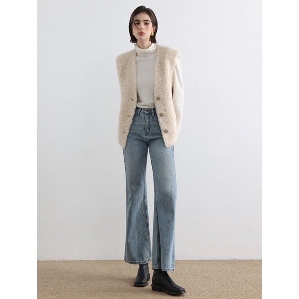 일렌 시어링 양모 무스탕 베스트_2colors