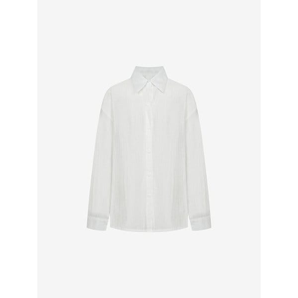 뒷 트임 시스루 셔츠 (VMBAD2441)