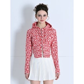 HOODED TWO-WAY ZIP-UP SWEATSHIRT RED MBDSTO001RD