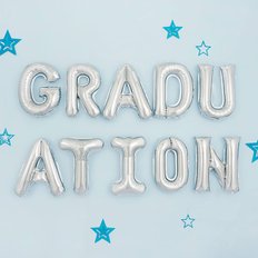 [원팩] 은박풍선세트 GRADUATION [실버]