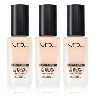  VDL 커버스테인 퍼펙팅 파운데이션 30ml A03 (23호 핑크/미디움톤) 3개