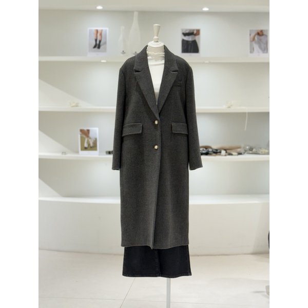 [여주점] 여성 헤링본 알파카 롱 코트 (L254MSH038)