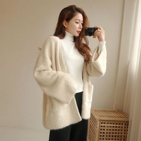 고퀄리티 루즈핏 앙고라 숄 가디건_P315465764