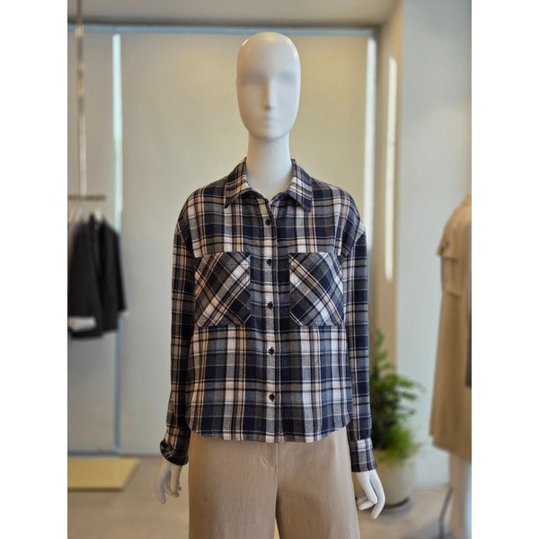 [여주점] [더 아이잗] 여성 오버핏 체크 셔츠 블라우스(IS2M0BL751)