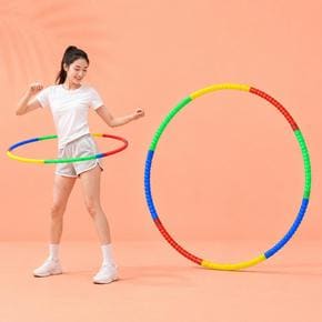 조립식훌라후프 훌라우프 실내 가정용 홈트 운동기구 유산소 허리 복부 지압 다이어트 칼라 체육대회 학교