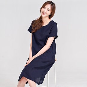 여성 빅사이즈 럭키 그린인견 반팔원피스 1415 (F~XXL)