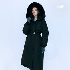 [앱3만원↓]더엣지 24FW 폭스퍼 야상 롱 구스다운 코트