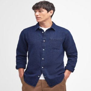 바버 [24SS][Barbour] 남성 블루 Raven 테일러드 셔츠