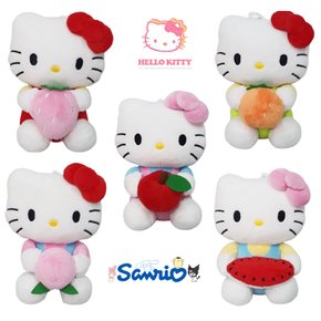 인형 키티 가방고리 애착 고양이 동물 인형 키티 과일 가방고리 13cm