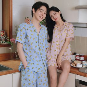 / 몽키 시어써커 소재 여름 커플 잠옷 홈웨어