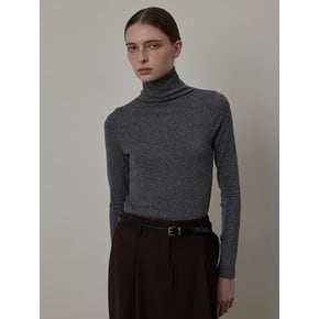 Wool Soft Basic Long Sleeved Turtleneck T-shirt