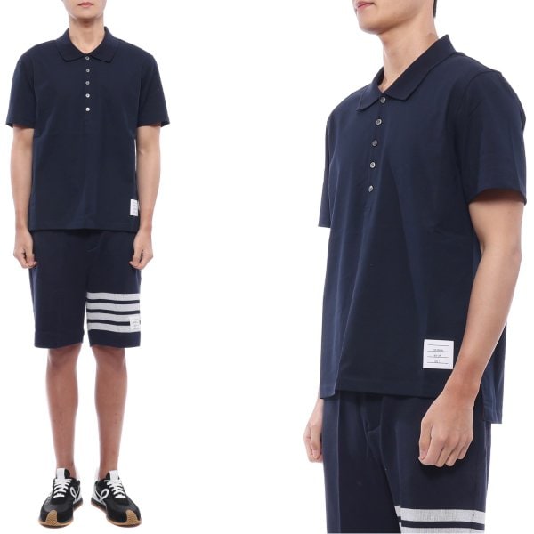 [부산점] 26SS 남성 삼선탭 폴로 반팔티셔츠 (MJP052A 00042 415 26S)