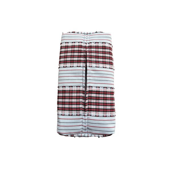 CHECK FRINGE TISSUE COVER (RED)
