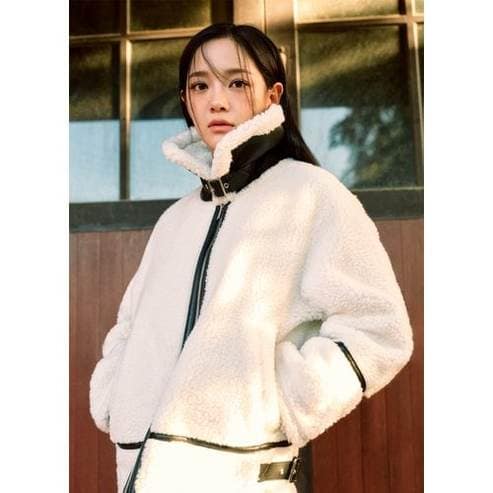 잇미샤 텍스처 블록 에코퍼 자켓 ITOCFJK100