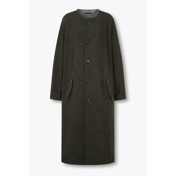 [Y`s]울 블렌드 라운드넥 버튼업 코트 6615305206000