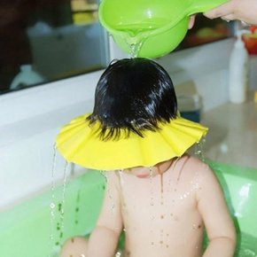 샴푸캡 모자 아기 목욕 조정 샤워 눈 방수 베이비 물 (W916F24)