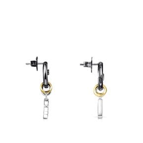 Silver, Gold Vermeil,rose Gold Vermeil and Dark Silver Hold earrings/귀걸이/812341550