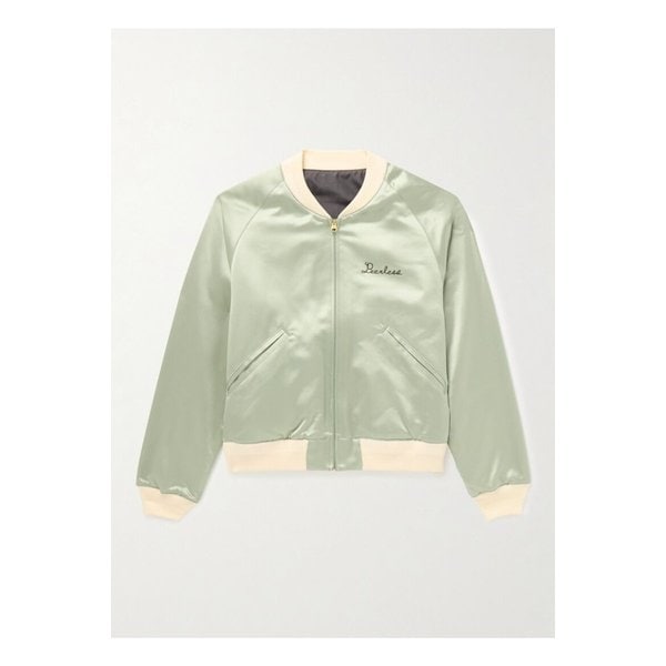 리버시블 자수 실크 새틴 코튼 봄버 재킷 1647597351041858