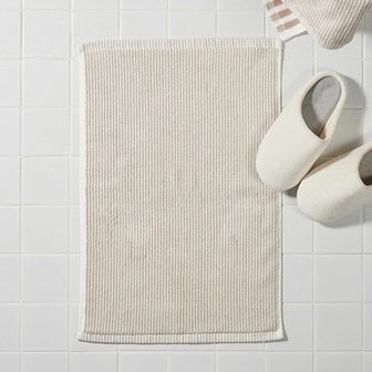 JAJU 논슬립 타월 매트 60x40cm 베이지 스트라이프 J625902003711