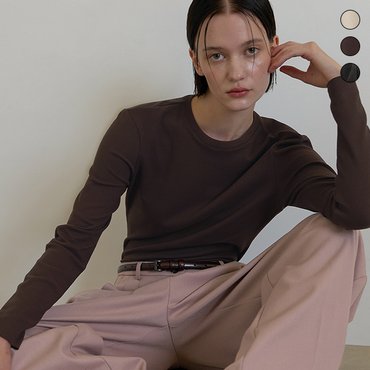 나인(Atelier Nain) (택가:59,000원)시그니처 웜터치 슬림 라운드 티(T-6716)