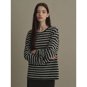 SOFT BRUSH STRIPE TOP (blue stripe)