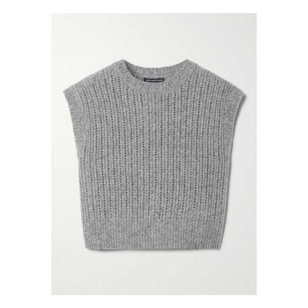 크롭 캐시미어 실크 혼방 베스트 그레이 46376663162883722