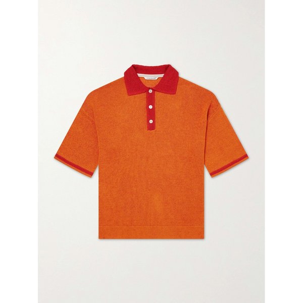 어 카인드 오브 가이즈 오픈 니트 코튼 리넨 블렌드 폴로 셔츠 46376663162995904