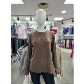 가을 여성 레터링 긴팔 라운드 티셔츠 CTL629-1