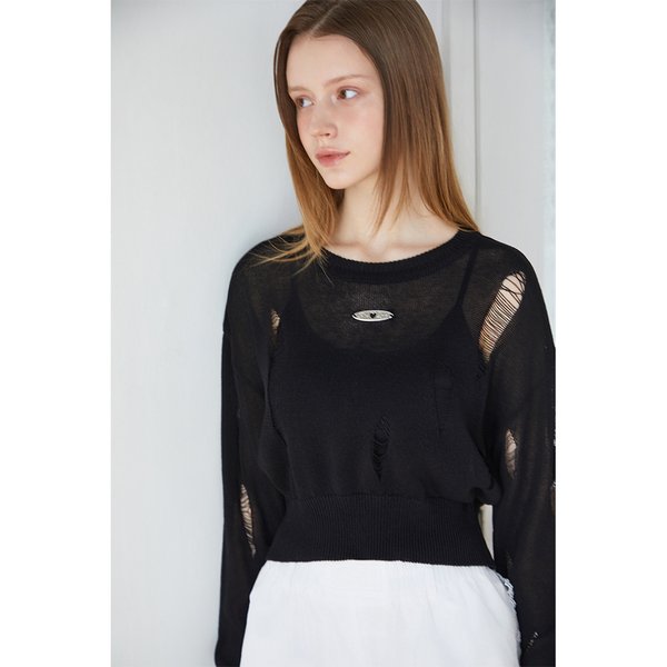 [시흥점] 여성 디스트로이드 니트 탑 (ES2OKL56)