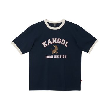 캉골 플레이 로고 링거 반팔 티셔츠 2775 네이비 (KRECST27750)
