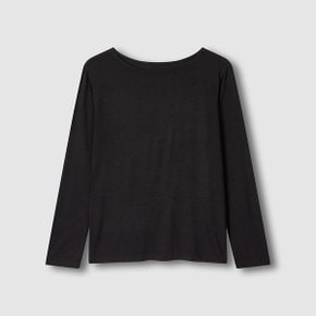 여 레이온 스트레치 보트넥 긴팔 라운지 티셔츠 J206201071099