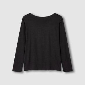 여 레이온 스트레치 보트넥 긴팔 라운지 티셔츠 J206201071099