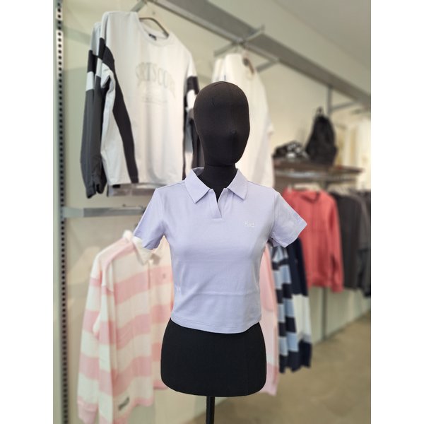 [여주점] FS2TSH2253F LVD 코튼스판 세미크롭 카라티셔츠 여성용반팔티