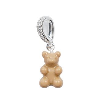 크리스탈헤이즈 크리스탈 헤이즈 Nostalgia Bear Pave Pendant - Salt caramel Silver