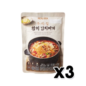 피코크 우리집참치김치찌개 즉석조리식품 500g x 3개