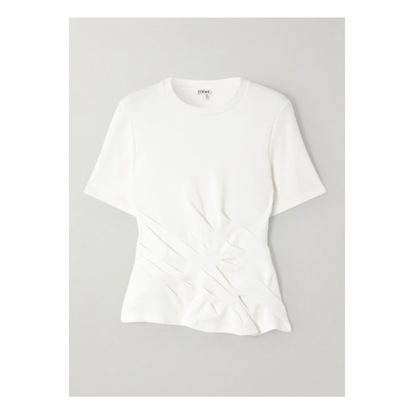 드레이프 코튼 혼방 저지 티셔츠 화이트 46376663162862005