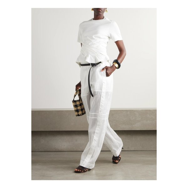 드레이프 코튼 혼방 저지 티셔츠 화이트 46376663162862005