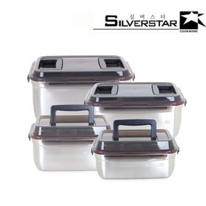 [BIZ][SILVERSTAR] 실버스타 모이 스텐레스 핸디형 김치통 4종 (3L+3.8L+5.5L+7.5L)