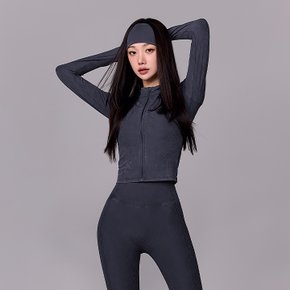 워싱 리브드 슬림핏 집업자켓 (XFL1JL1501)