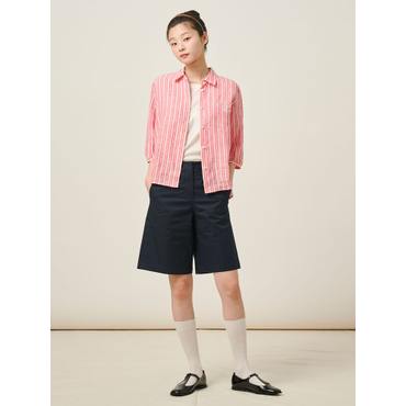 빈폴레이디스 25SS [Essential] 치노 쇼트 팬츠 - 네이비 BF5425E11R