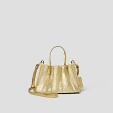 Lucky Pleats Canvas Coated Baby Bag Gold