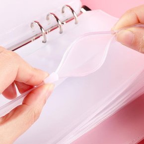 /느낌상점 A6 6공 투명 속지 지퍼백 머니포켓 용돈 생활비 절약