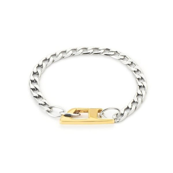 디젤 DX1338040 D 로고 체인 남성 팔찌