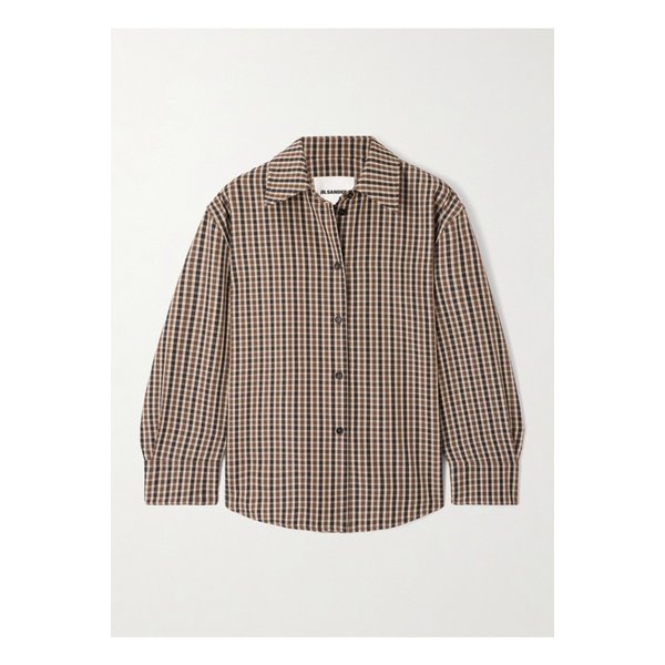 체크 울 셔츠 브라운 46376663162871647