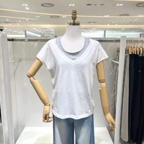 배색 레이어드 티셔츠 504750