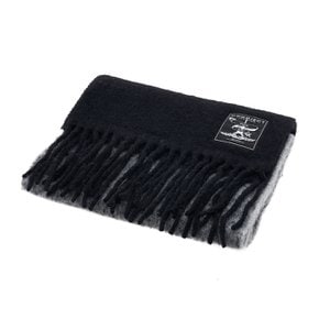 [Y프로젝트] SCARF16S25 BLACK/GREY 남성 로고 패치 머플러