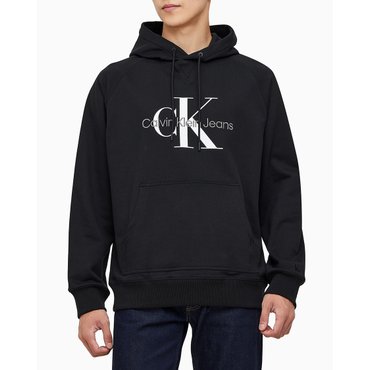 Calvin Klein Jeans 남성 롱슬리브 릴렉스핏 모노그램로고 후드 티셔츠(J325245)